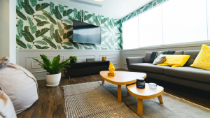 An environmentally friendly living room.