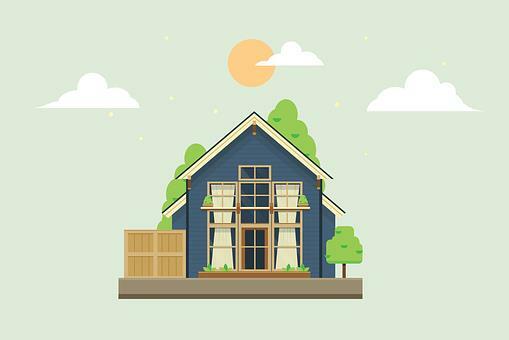 An illustration of a home built by environmentally friendly builders.